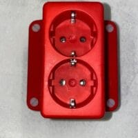 Kabeldoos met tweevoudige wandcontact